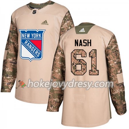 Pánské Hokejový Dres New York Rangers Rick Nash 61 Adidas 2017-2018 Camo Veterans Day Practice Authentic
